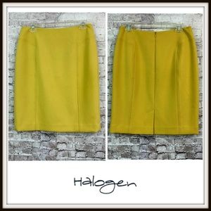 Halogen Skirts - Halogen Yellow Stretch Pencil Career Skirt Halogen Skirts - Halogen Yellow Stretch Pencil Career Skirt